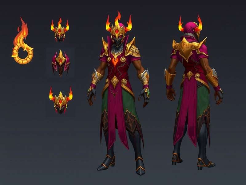 Evolution of Morjim Flame Warlock Character Designs Morjim Flame Warlock character design evolution