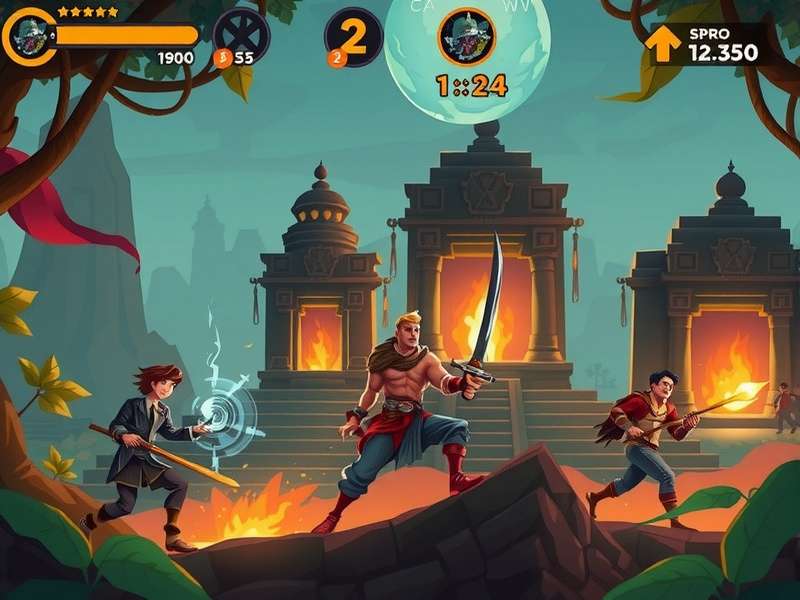 Indore Adventure Hero Story Scene Indore Adventure Hero story scene showing ancient temple exploration