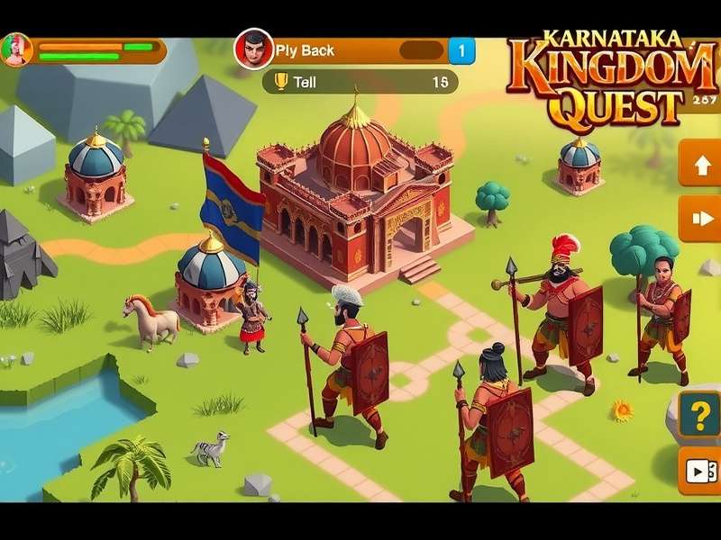 Karnataka Kingdom Quest Kingdom Building Interface Karnataka Kingdom Quest gameplay screenshot showing kingdom building