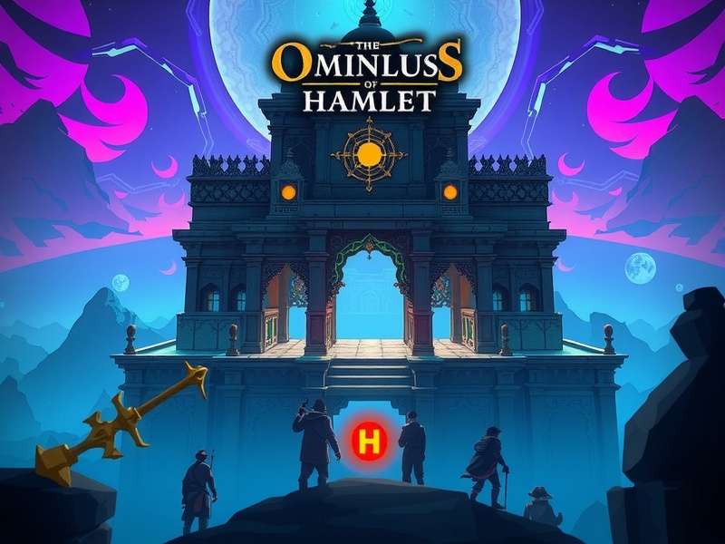 Ominous Hamlet Odyssey Official Artwork Ominous Hamlet Odyssey game cover art showing mysterious Indian architecture