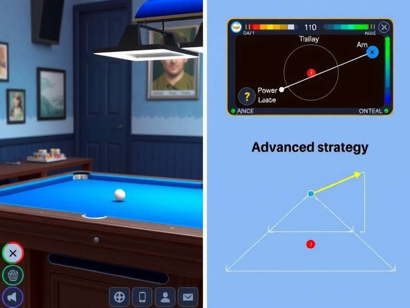 Prodigy Pool Master Control System Prodigy Pool Master control interface demonstrating aiming and power adjustment