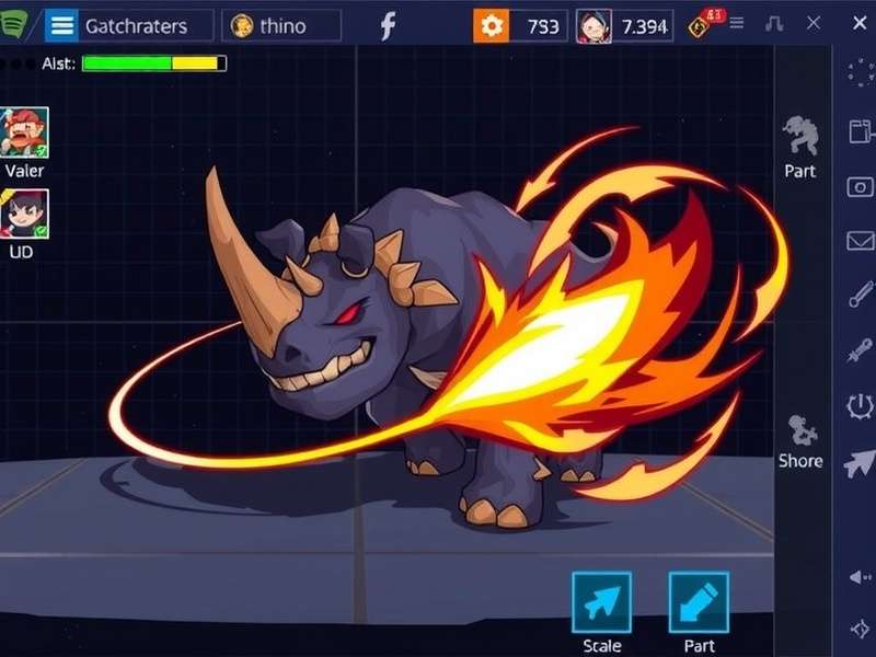 Havoc Heroes Rhino - Intense Gameplay Action Havoc Heroes Rhino gameplay screenshot showing character action