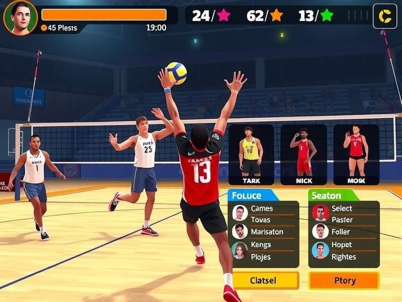 Pro Volley Clash Gameplay Pro Volley Clash gameplay screenshot showing intense volleyball action