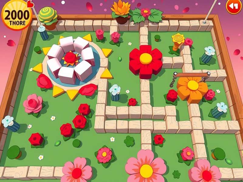 Blossom Maze Gameplay Mechanics Blossom Maze level showing gameplay mechanics