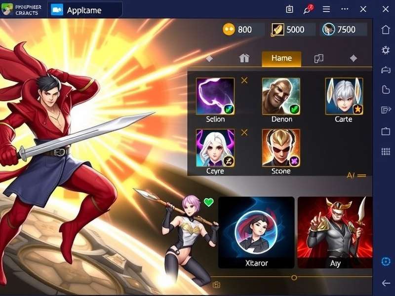 Panjim Power Legend Gameplay Interface Panjim Power Legend gameplay screenshot showing character selection and battle interface