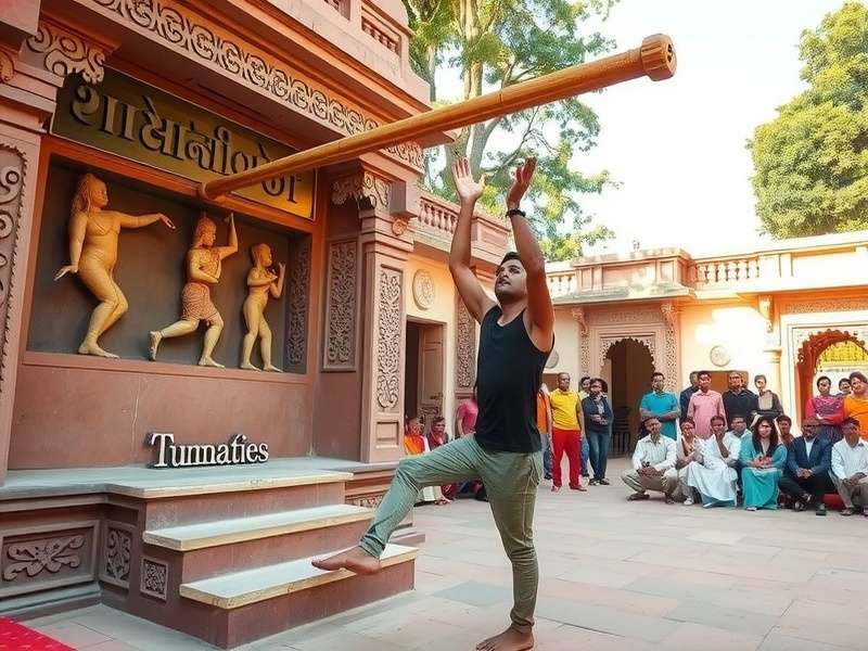 Community Gymnastics Demonstration Community gathering for Odisha Gymnastics Dynamo demonstration