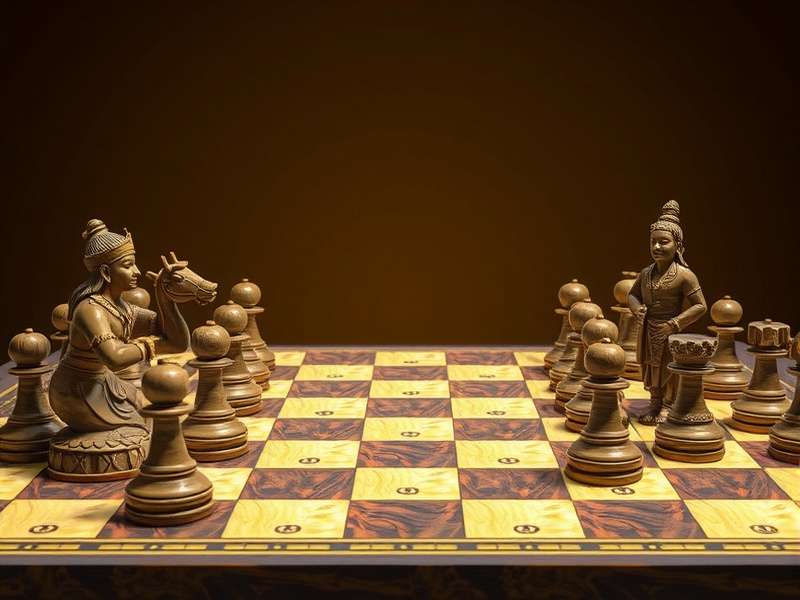 Ancient Indian Chess - Chaturanga Ancient Indian depiction of Chaturanga gameplay