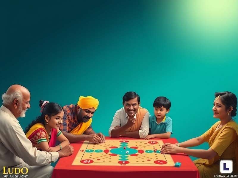 Ludo as Cultural Tradition in India Family playing Ludo together during festival season in India