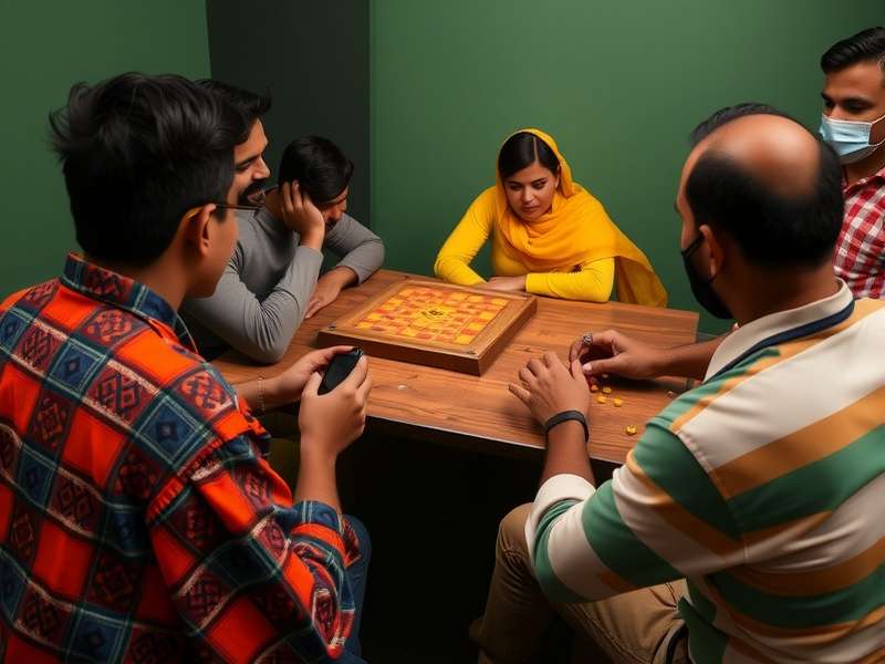Traditional Haryanvi Daring Foray Board Traditional Haryanvi Daring Foray game board setup