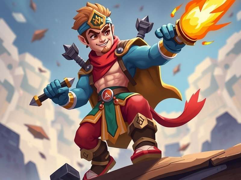 Vikram - The Powerful Guardian Vikram character from Peak Pouncer Hero